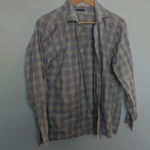 Royal classic blue Plaid button down